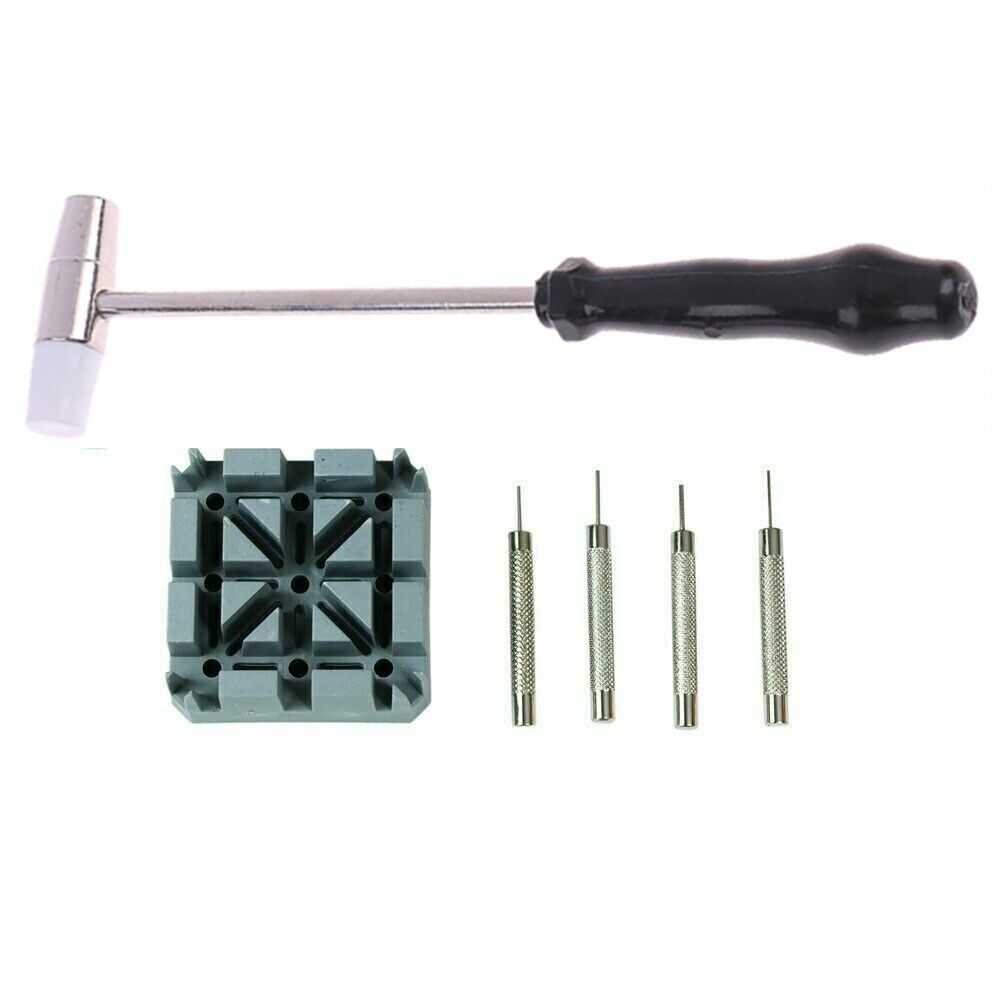 Watch Repair Band Link Remover Tool Kit - Hammer Punch Pins Watch