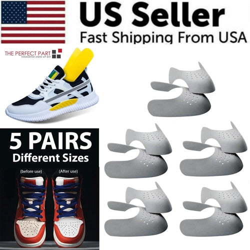 5 Pairs Shoe Protector Anti Crease Force Fields Cover Toe Cap Creasing