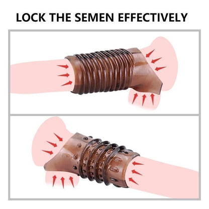 2PCS Reusable Cock Ring Glans Penis Enlarger Delayed Ejaculation