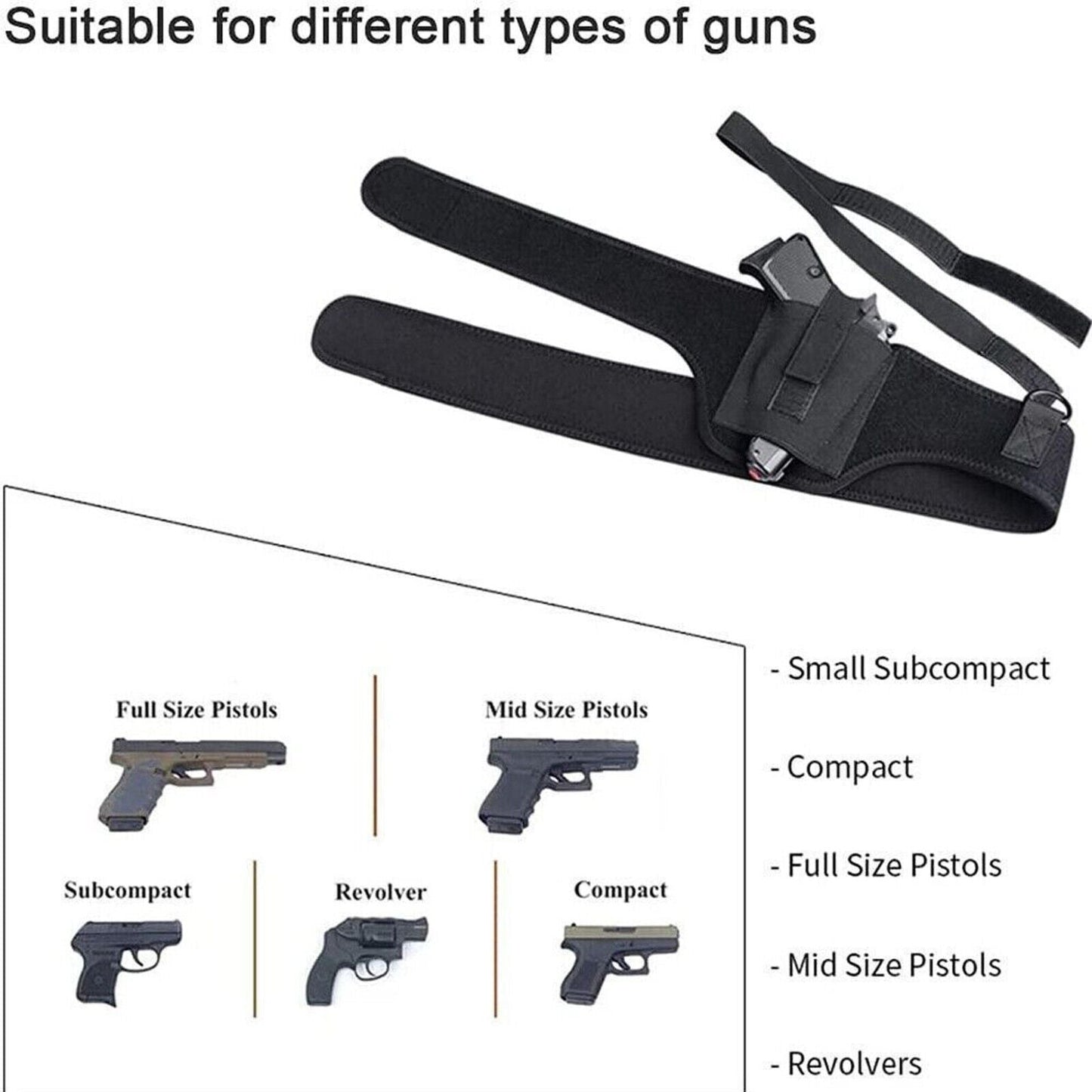 Tactical Concealed Carry Shoulder Waist Pistol Hand Gun Holder Holster