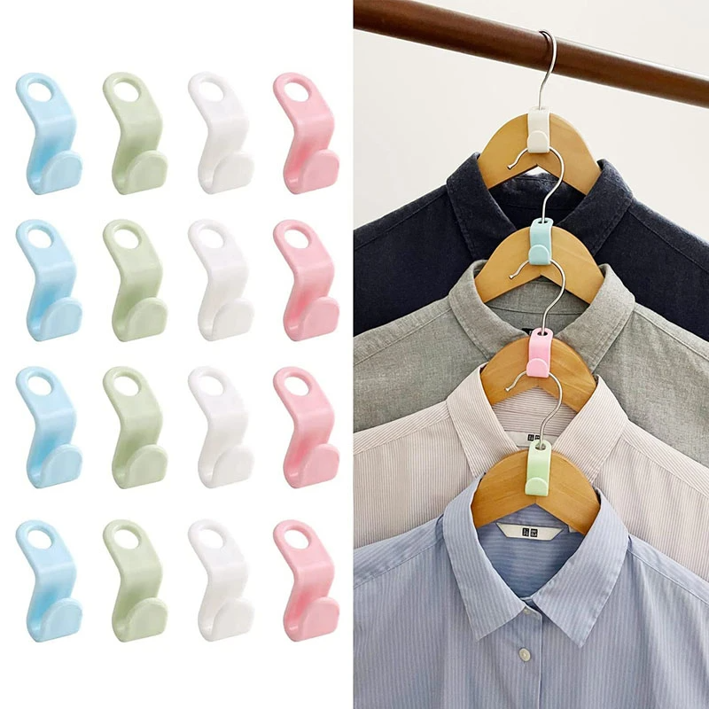 40 PCS Clothes Hanger Connector Hooks Closet Hangers Organizer Space