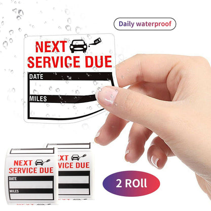 300 Oil Change Service Reminder Stickers Clear Window Lite Sticker