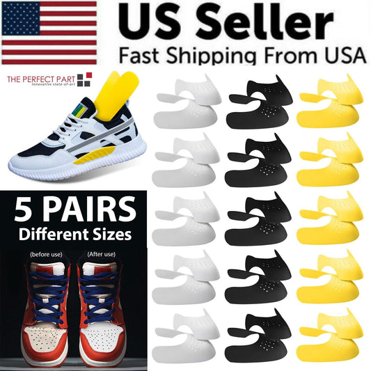 5 Pairs Shoe Protector Anti Crease Force Fields Cover Toe Cap Creasing