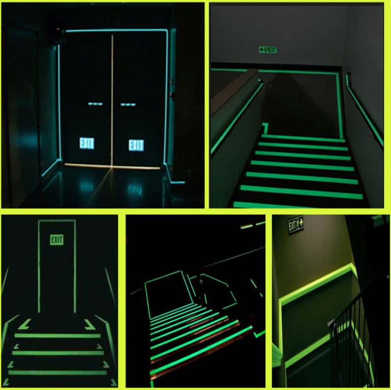 2PC Luminous Tape Self Adhesive Glow In The Dark Wall Sticker