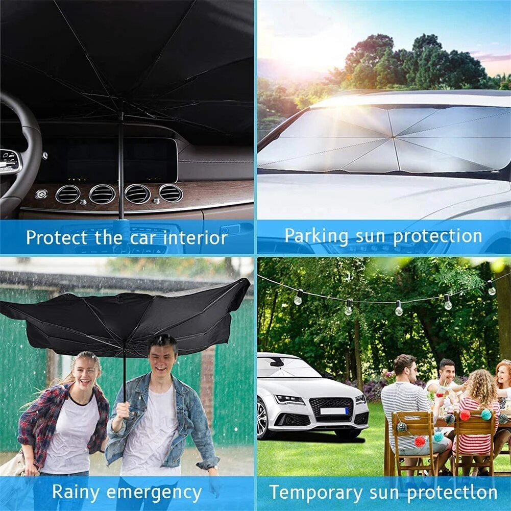 51" Car Windshield Sun Shade Foldable Umbrella Front Window Cover