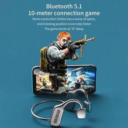 Bone Conduction Headphones Bluetooth 5.1 Wireless Headset Earbuds