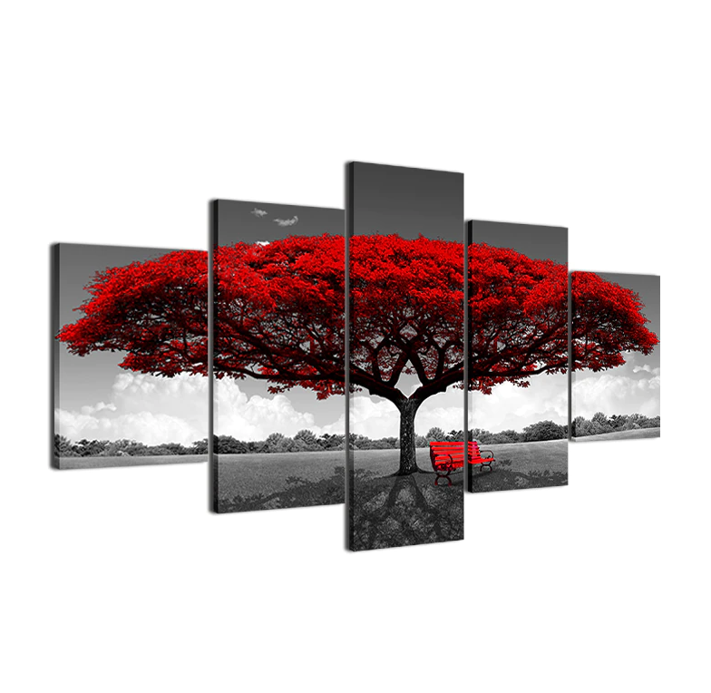 5Pcs Canvas Print Paintings Landscape Pictures Wall Art Modern Living