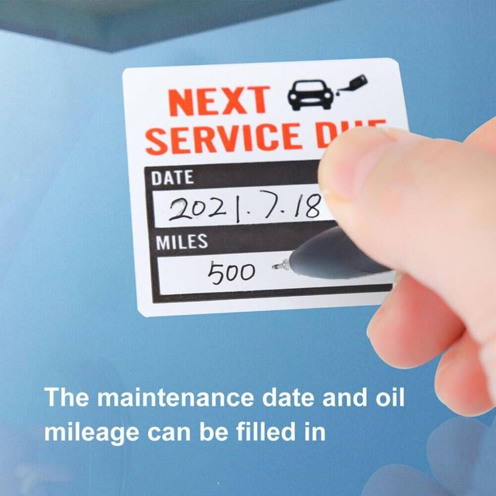 300 Oil Change Service Reminder Stickers Clear Window Lite Sticker