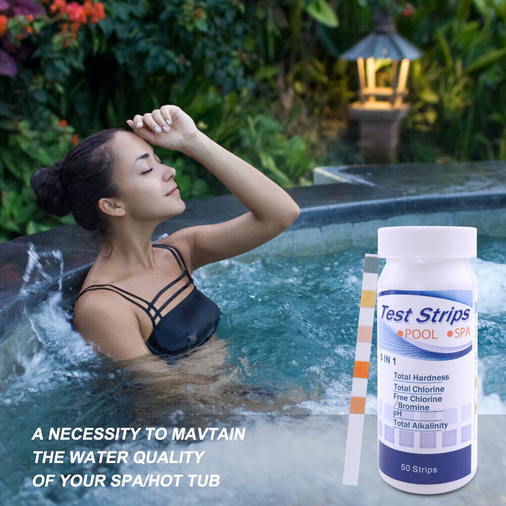 6 IN 1 Chlorine Dip Test Strips Hot Tub SPA Swimming Pool PH Tester