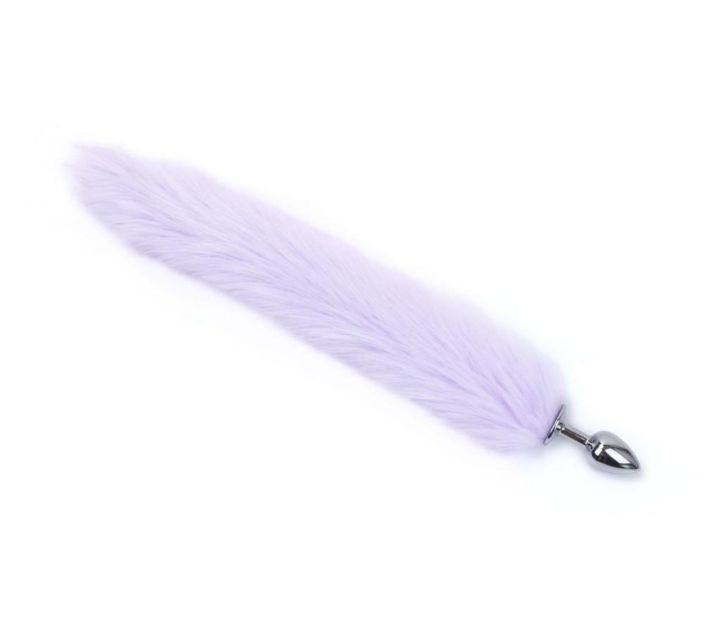 False Fox Tail With Metal Anal-Butt Plug Buttplug Cosplay Game Toy