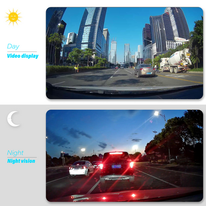 Touch Screen Dash Cam 4" 1080P Dual Lens Car DVR Recorder Front And