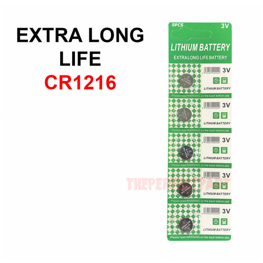 5 PCS New Lithium Battery 3V CR1216 /CR 1216 Button Cell Watch