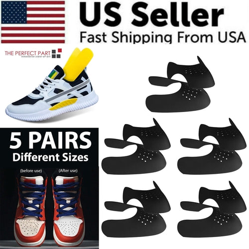 5 Pairs Shoe Protector Anti Crease Force Fields Cover Toe Cap Creasing