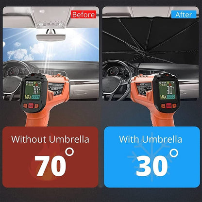 51" Car Windshield Sun Shade Foldable Umbrella Front Window Cover