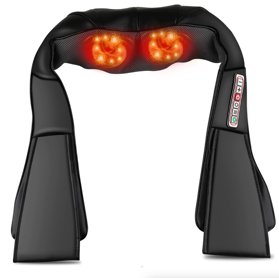 Shiatsu Back Neck and Shoulder Massager with Heat Deep Tissue 3D