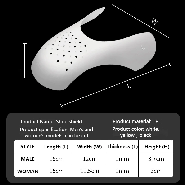 5 Pairs Shoe Protector Anti Crease Force Fields Cover Toe Cap Creasing