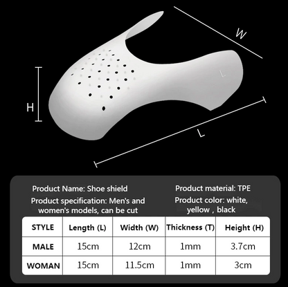 5 Pairs Shoe Protector Anti Crease Force Fields Cover Toe Cap Creasing