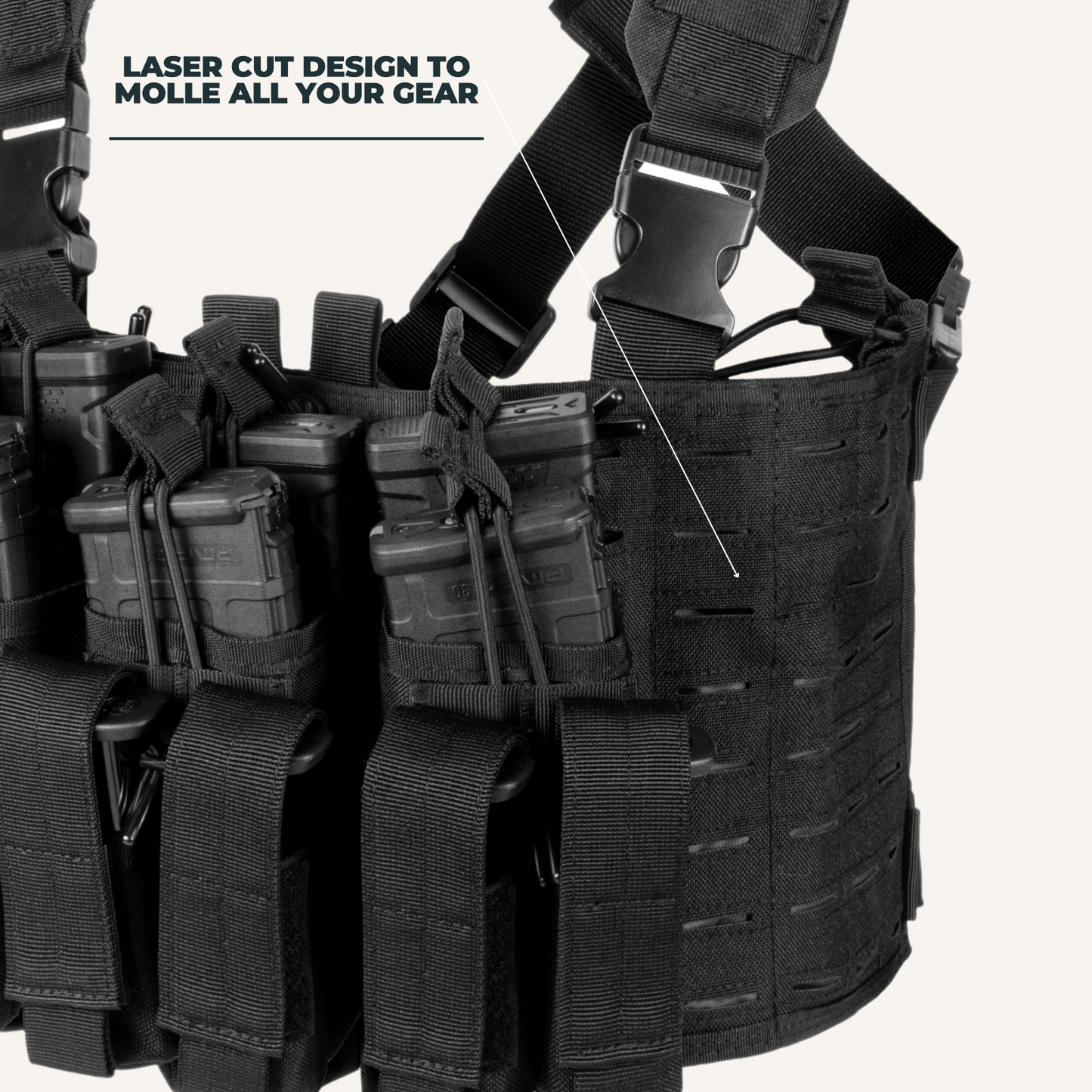 Tactical Chest Rig Vest Kangaroo Magazine Pouch Military Recon Harness