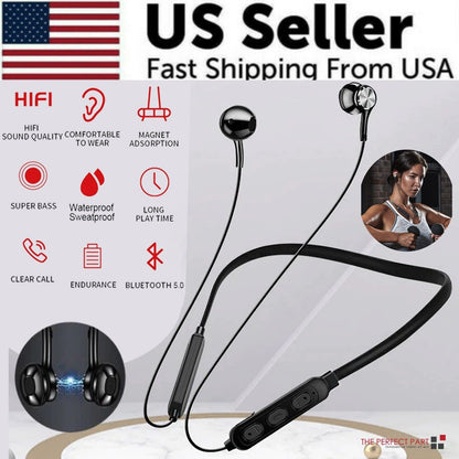 Waterproof Bluetooth 5.0 Earbuds Stereo Sport Wireless Headphones in