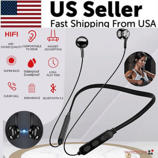 Waterproof Bluetooth 5.0 Earbuds Stereo Sport Wireless Headphones in