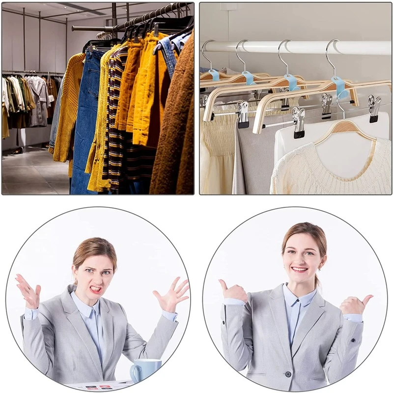 40 PCS Clothes Hanger Connector Hooks Closet Hangers Organizer Space