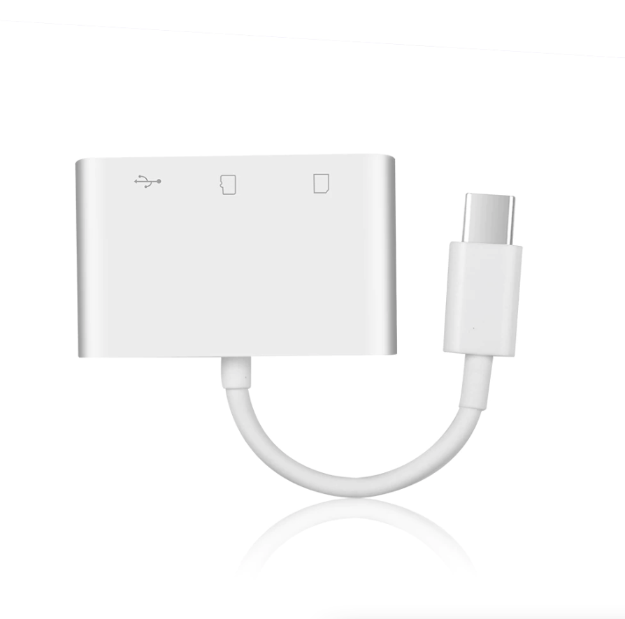 USB C 3 in 1 Hub Converter Type-C Adapter SD Card Reader For MacBook