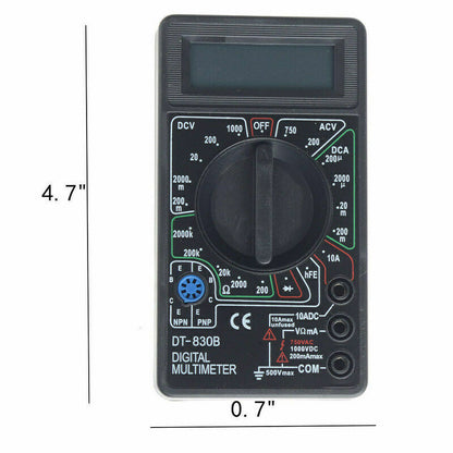 7 Fn Digital Multimeter AC DC Voltage Volt 10 Amp Current Resistance