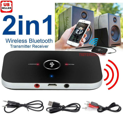 Bluetooth 5.0 Transmitter Receiver 2 IN 1 Wireless Audio 3.5mm Jack