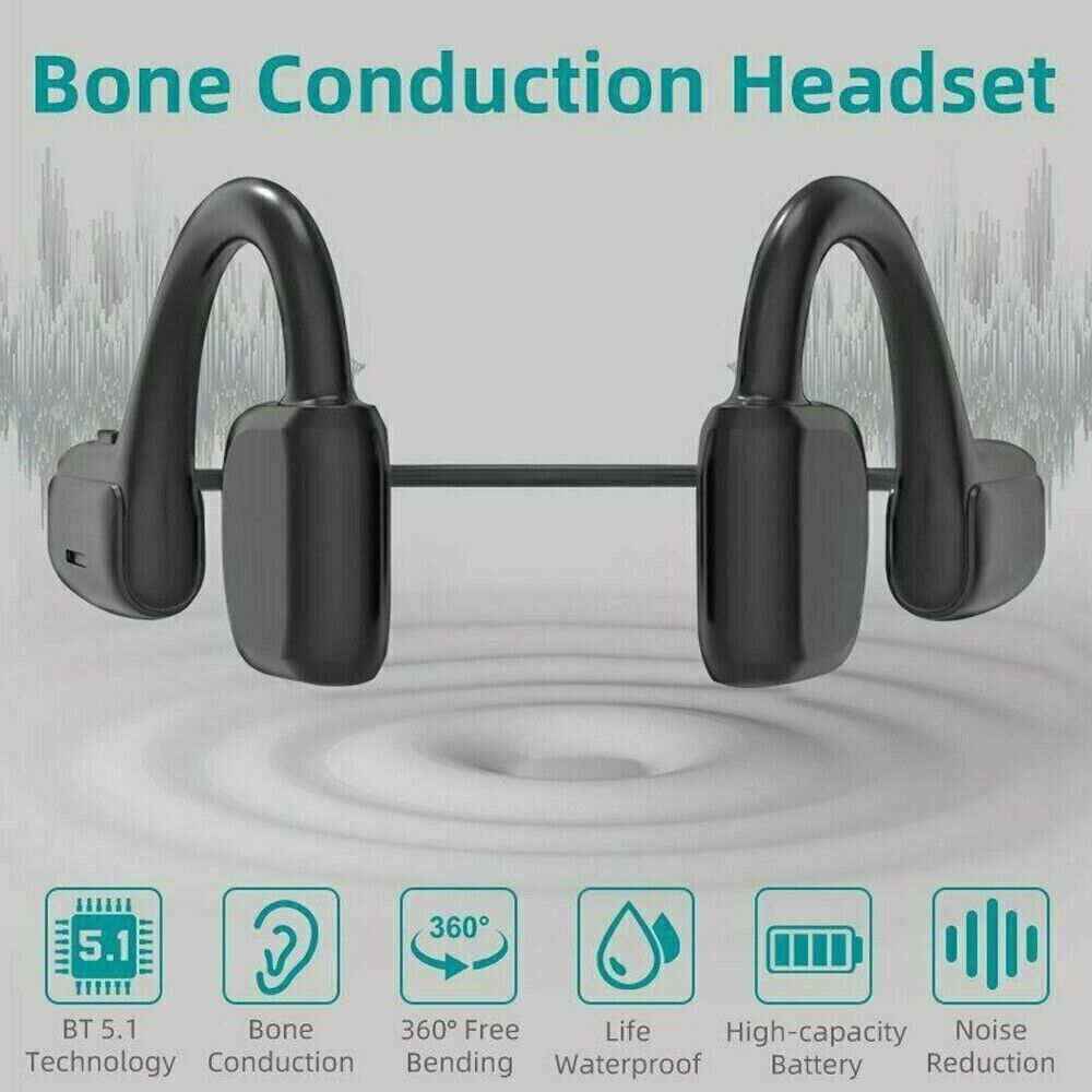 Bone Conduction Headphones Bluetooth 5.1 Wireless Earbuds Outdoor