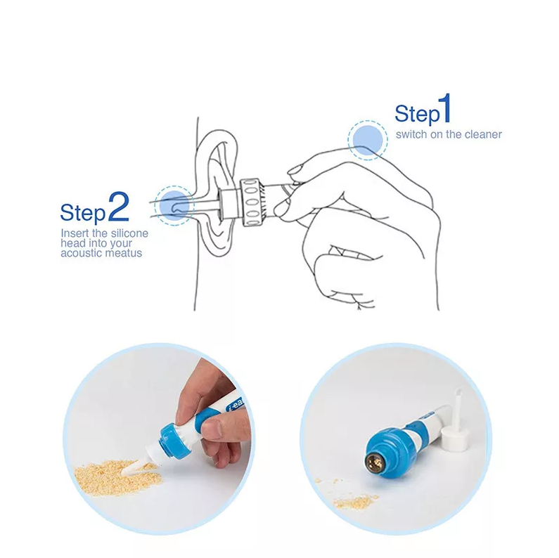 Safety Electric Cordless Vacuum Ear Cleaner Wax Remover Painless