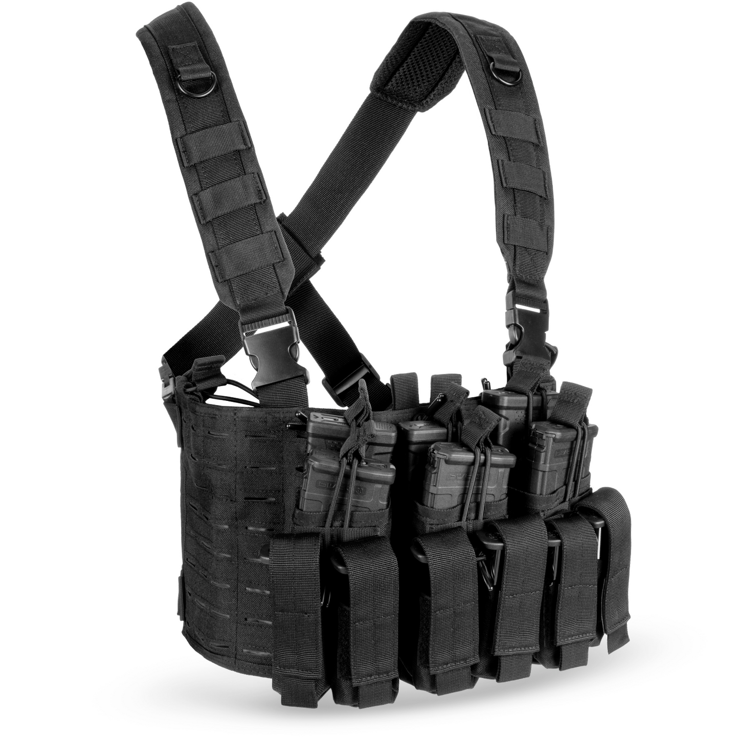 Tactical Chest Rig Vest Kangaroo Magazine Pouch Military Recon Harness