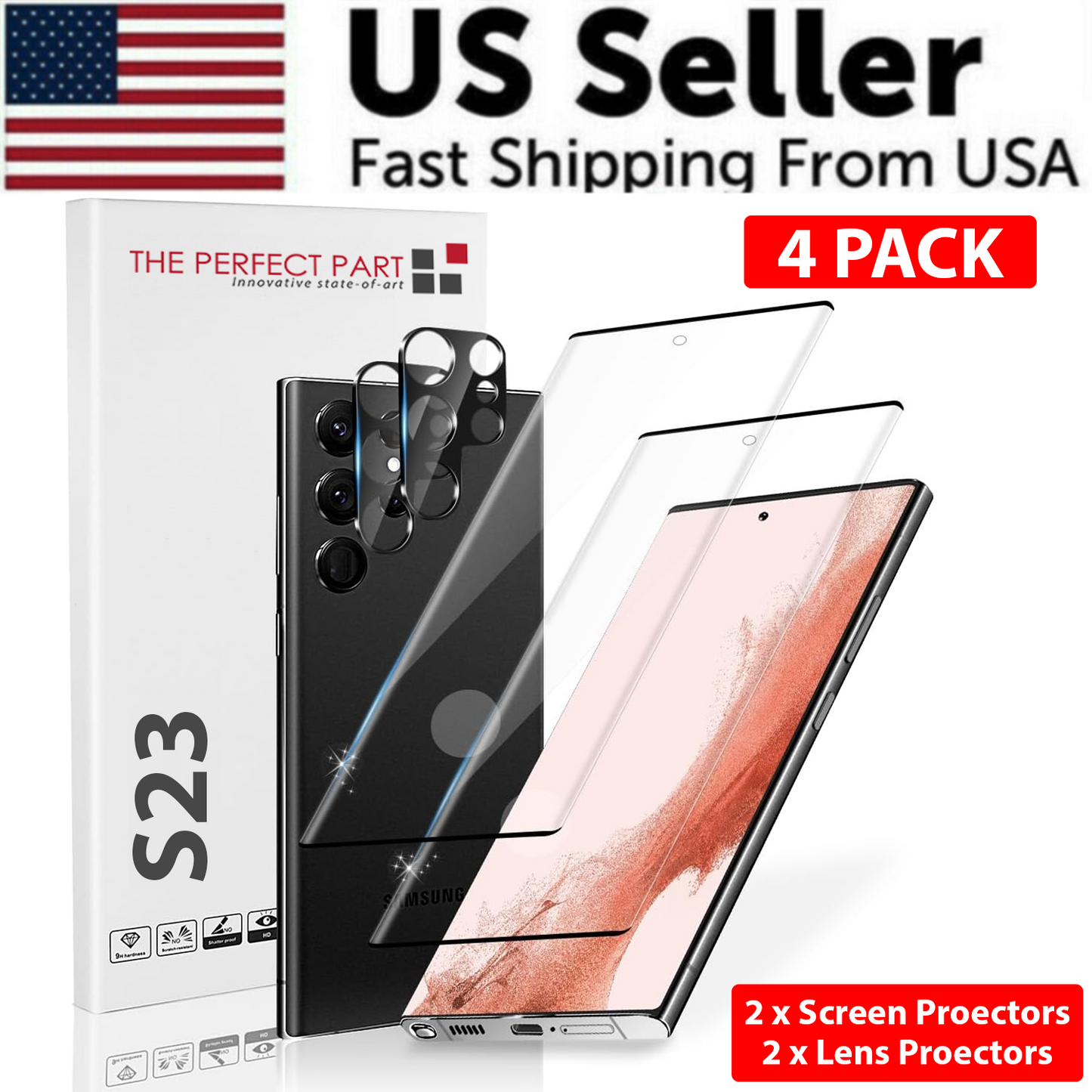 Tempered Glass Screen Protector Lens Hydrogel For Samsung S23 S22