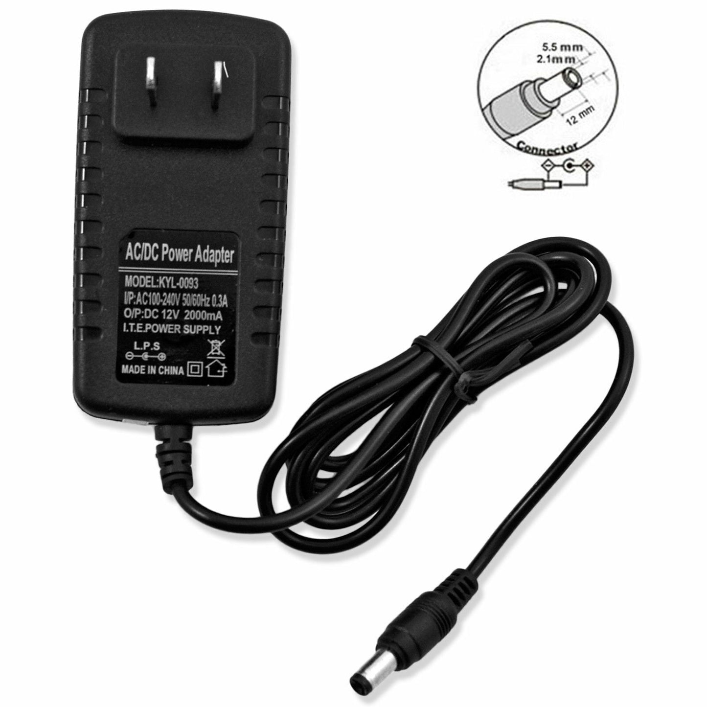 AC 100-240V to DC 12V 2A Power Supply Adapter Heavy-Duty LED Light