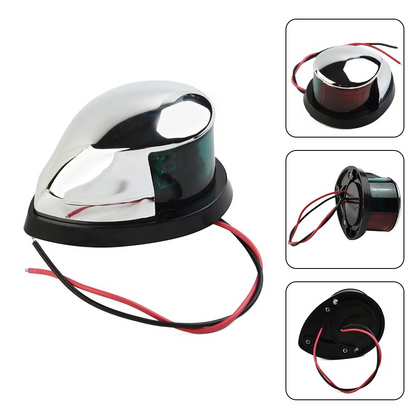 Waterproof Boat Navigation Light LED Bow Marine Front Pontoon Lamp Red