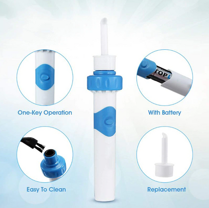 Safety Electric Cordless Vacuum Ear Cleaner Wax Remover Painless