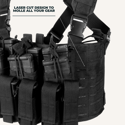 Tactical Chest Rig Vest Kangaroo Magazine Pouch Military Recon Harness