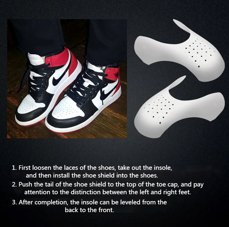 5 Pairs Shoe Protector Anti Crease Force Fields Cover Toe Cap Creasing