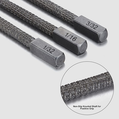 4 Piece Nail Setter & Center Punch Set 4" Wood Metal Super Impact