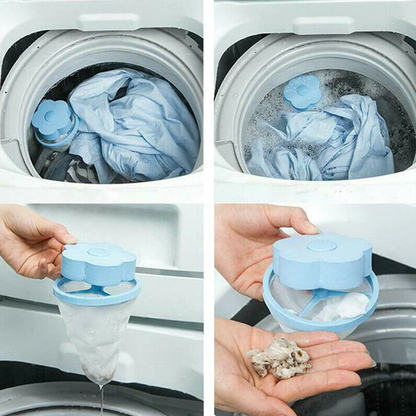 2 Pcs Floating Pet Fur Catcher Laundry Lint Pet Hair Remover For