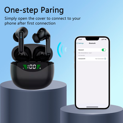 Bluetooth Earbuds Headset 5.3 Wireless Noise Cancelling TWS Trucker