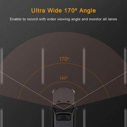 Touch Screen Dash Cam 4" 1080P Dual Lens Car DVR Recorder Front And