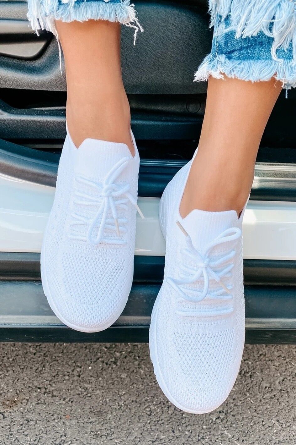 Womens Running Trainers Ladies Sneakers Slip On Walking Gym Comfy