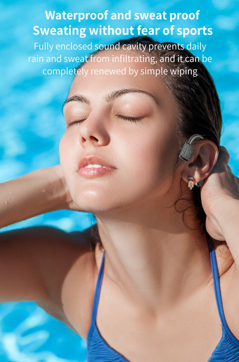 Bone Conduction Headphones Bluetooth 5.1 Wireless Headset Earbuds