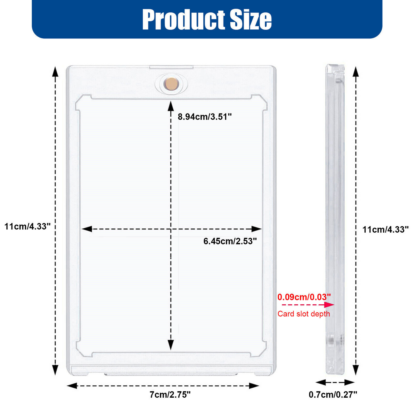30 Pack Magnetic Trading Sports Card Holders 35pt One-Touch Hard UV