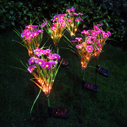 Solar Garden Lights LED Flower Stake Lamp Outdoor Yard Waterproof