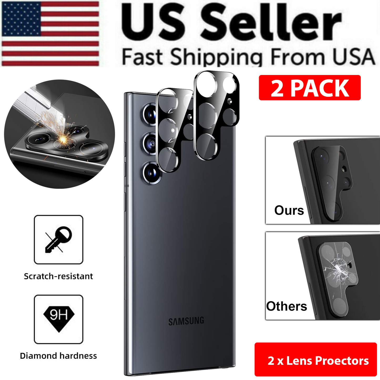 Tempered Glass Screen Protector Lens Hydrogel For Samsung S23 S22