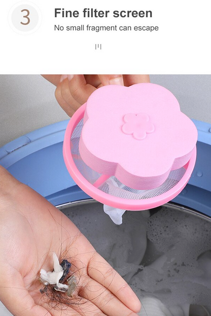2 Pcs Floating Pet Fur Catcher Laundry Lint Pet Hair Remover For