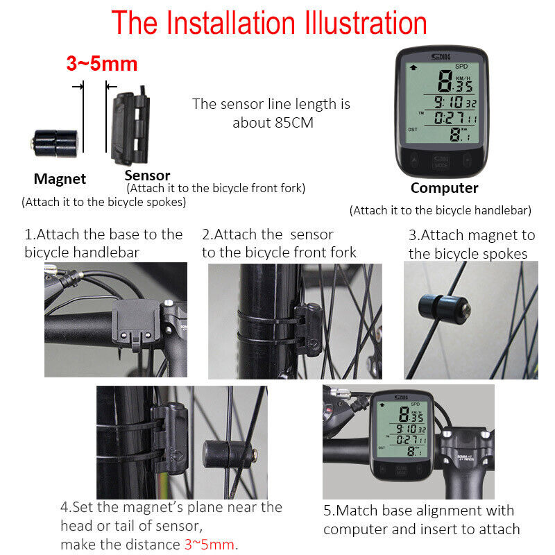 Bike Bicycle Speedometer Cycle Digital Odometer Computer Waterproof