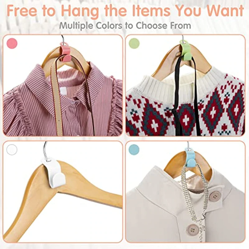 40 PCS Clothes Hanger Connector Hooks Closet Hangers Organizer Space