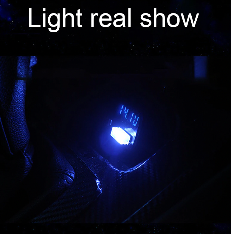 3x Mini Blue LED USB Car Interior Light Neon Atmosphere Ambient Lamp